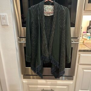Saturday Sunday Elise blanket Fringed Cardigan XS GUC